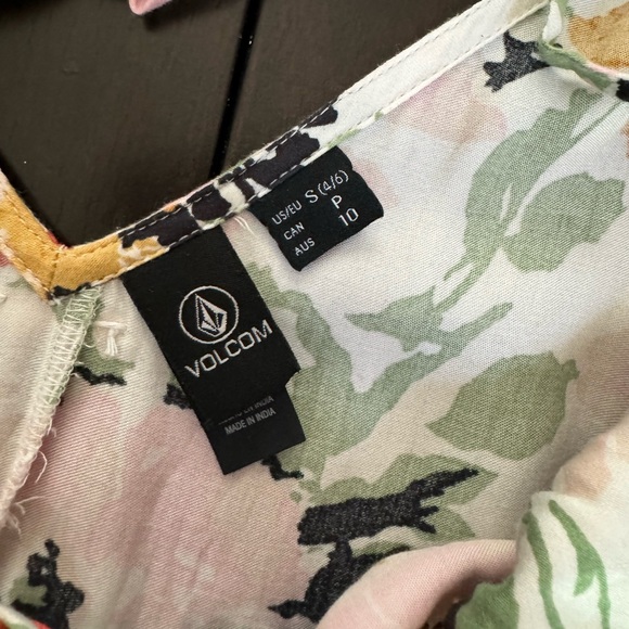 Volcom Surfbird Juniors Button Front Midi Dress - Picture 6 of 9